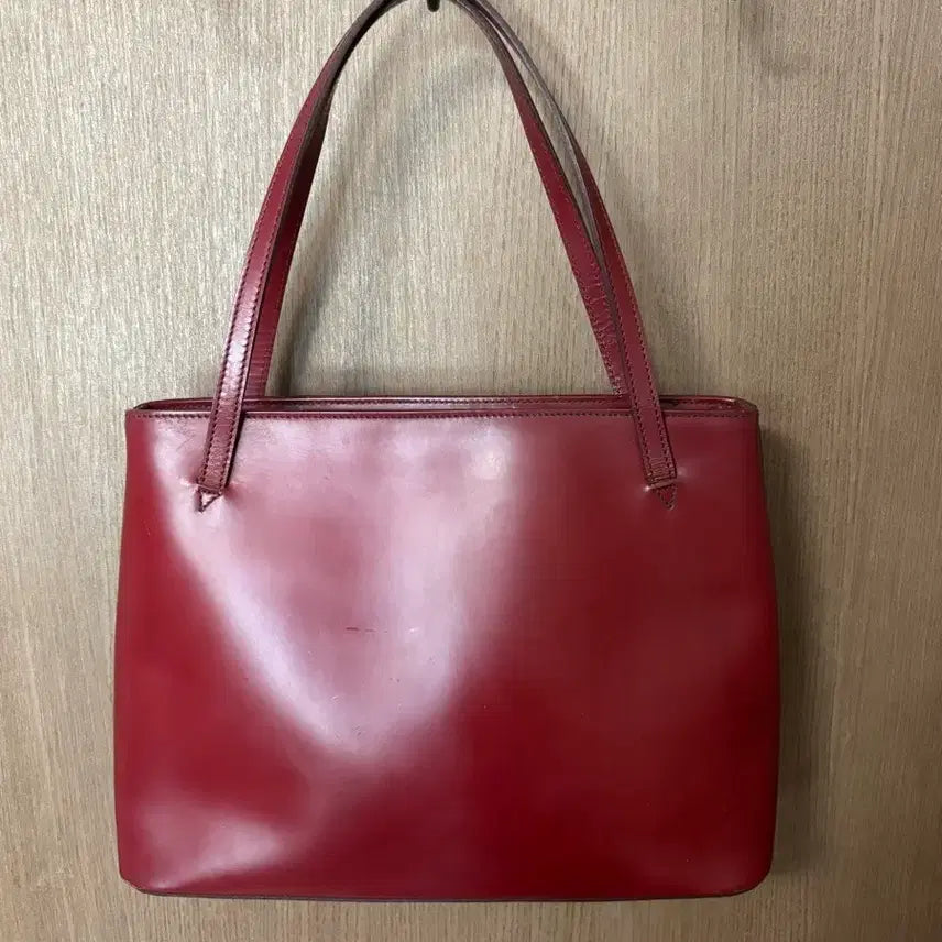 [BUNJANG] Margaret Howell Burgundy Leather Tote Bag / Margaret Howell 마가렛호웰 버건디 레드 레더 토트백