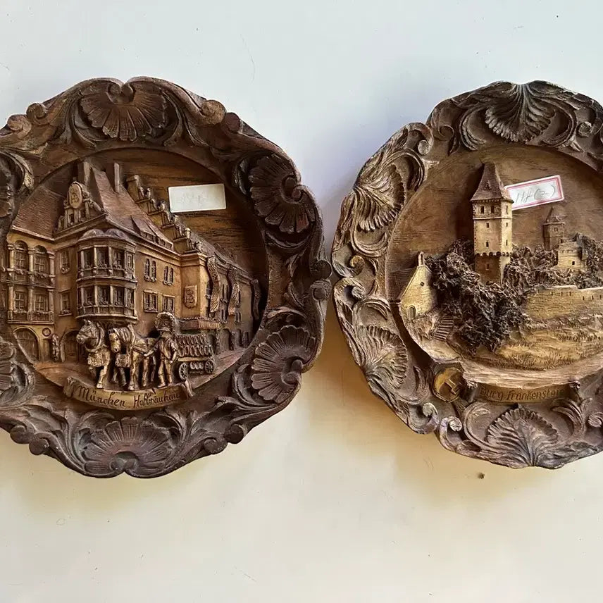 [BUNJANG] Hofbräuhaus Frankenstein Wooden Wall Hanging Decor / 독일 호프브로이하우스/프랑켄슈타인 목각 벽걸이 장식