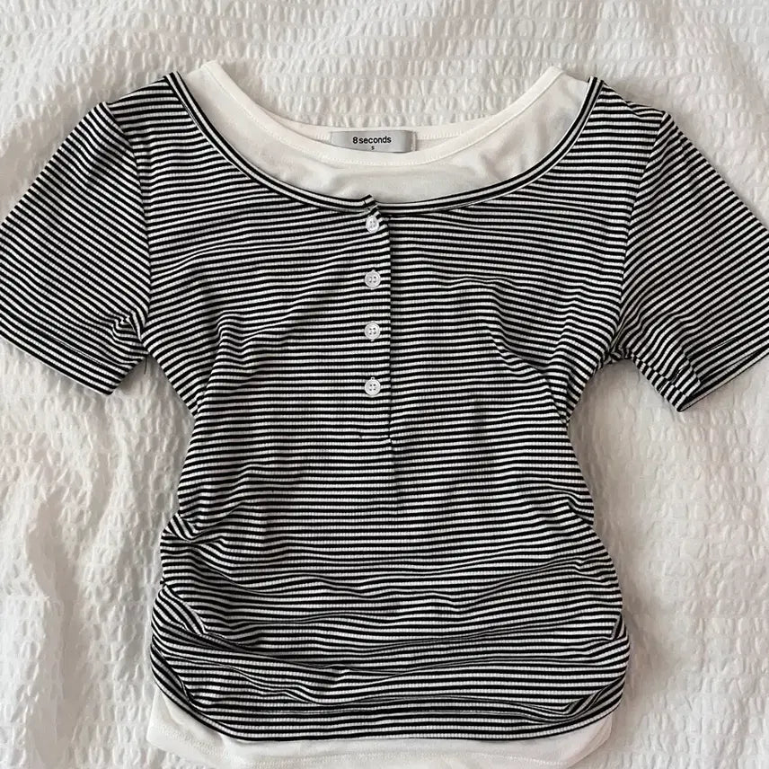[BUNJANG] 8seconds Striped T-Shirt / 급처))8seconds 반팔티