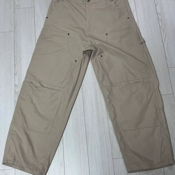 [BUNJANG] Aoiro Cutted Double Knee Pants - Tan v2 / [2] 아오이로 커티드 더블니 팬츠 v2