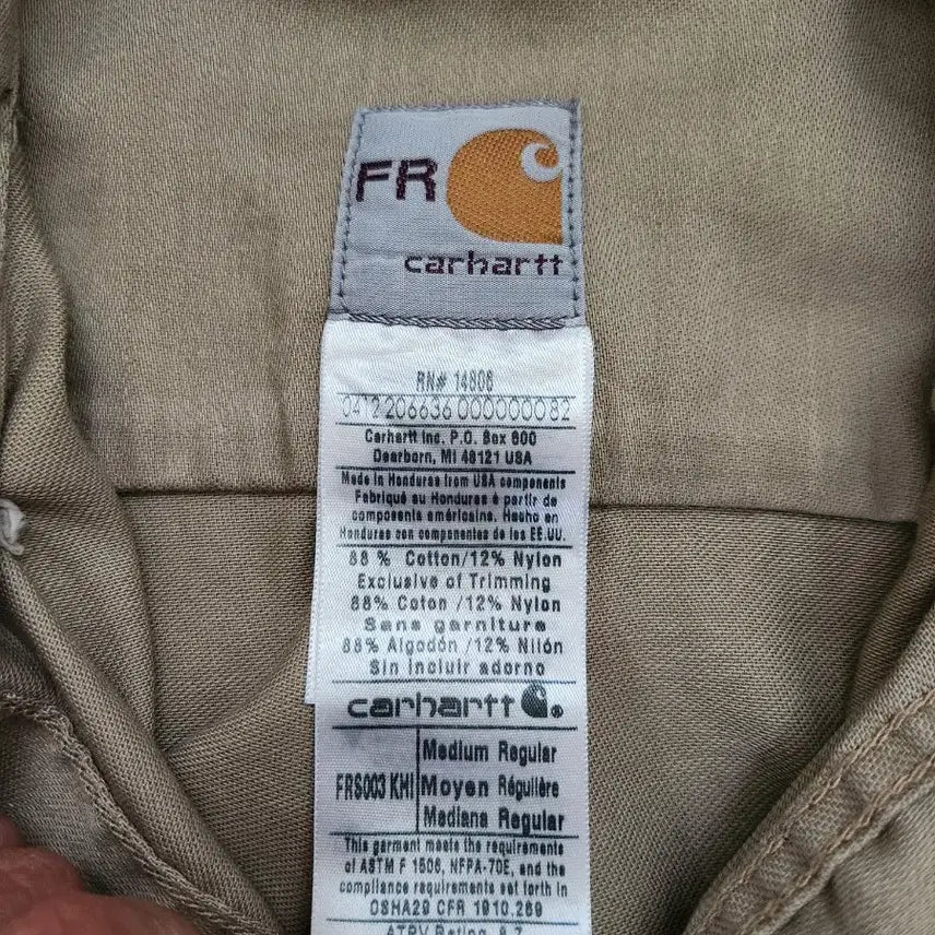 [BUNJANG] Carhartt FR Workwear Shirt Beige / 칼하트 FR셔츠