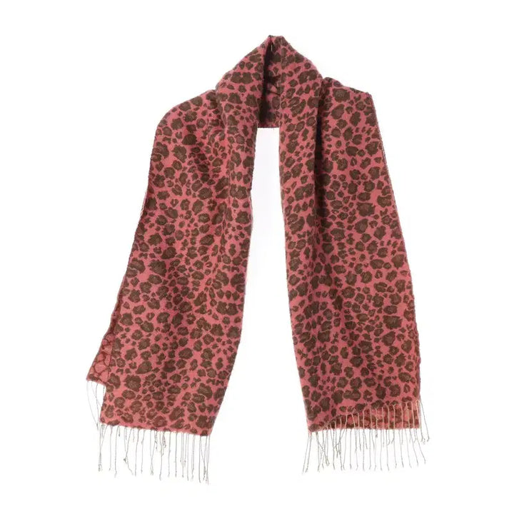 [BUNJANG] Elle Acrylic Poly Leopard Scarf / [엘르] 아크릴 폴리 레오파드 머플러