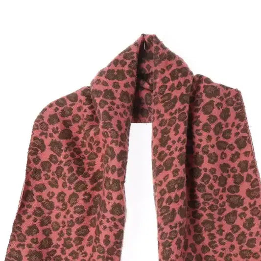 [BUNJANG] Elle Acrylic Poly Leopard Scarf / [엘르] 아크릴 폴리 레오파드 머플러
