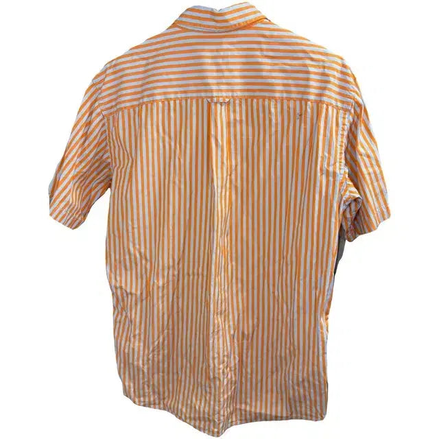 [BUNJANG] Lacoste Striped Shirt Orange / LACOSTE 라코스테 스트라이프 셔츠 오렌지 100