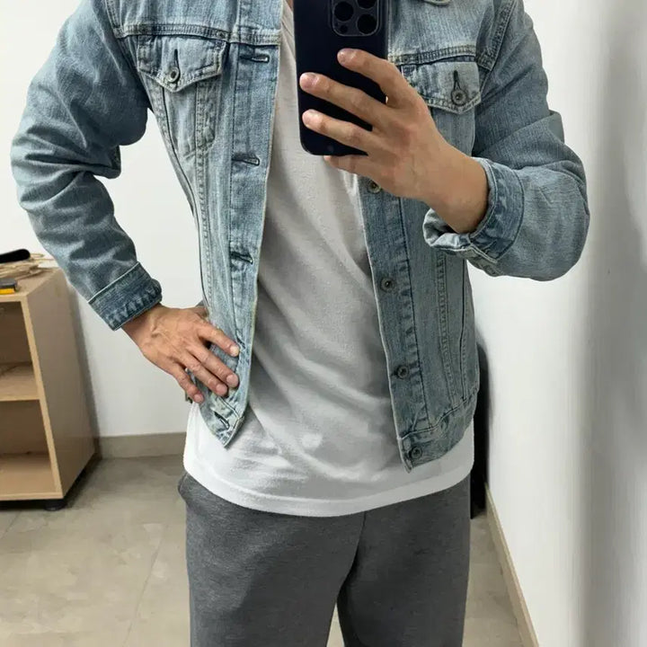 [BUNJANG] GAP Denim Trucker Jacket L / 갭 GAP 데님 트러커 자켓 100 L