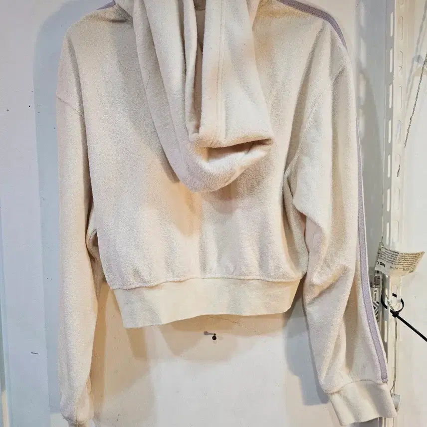 [BUNJANG] NERDY White Line Hoodie / <만원빈티지>널디 NERDY 흰색 라인 후드티