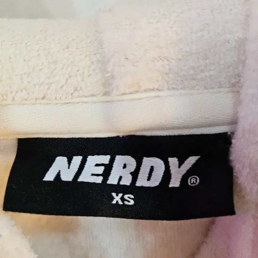[BUNJANG] NERDY White Line Hoodie / <만원빈티지>널디 NERDY 흰색 라인 후드티