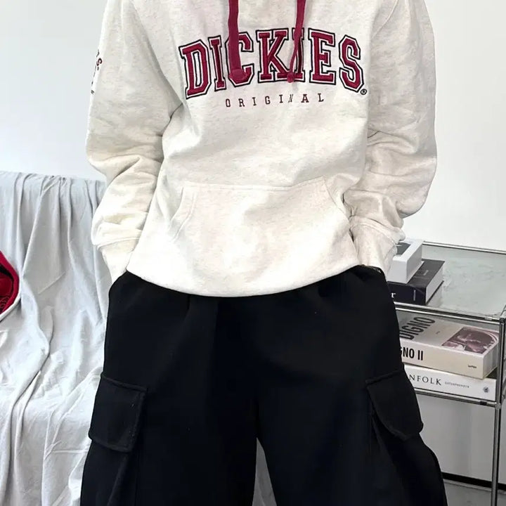 [BUNJANG] Dickies Oatmeal Spell Out Hoodie L / 디키즈 오트밀 스펠아웃 후드티 L