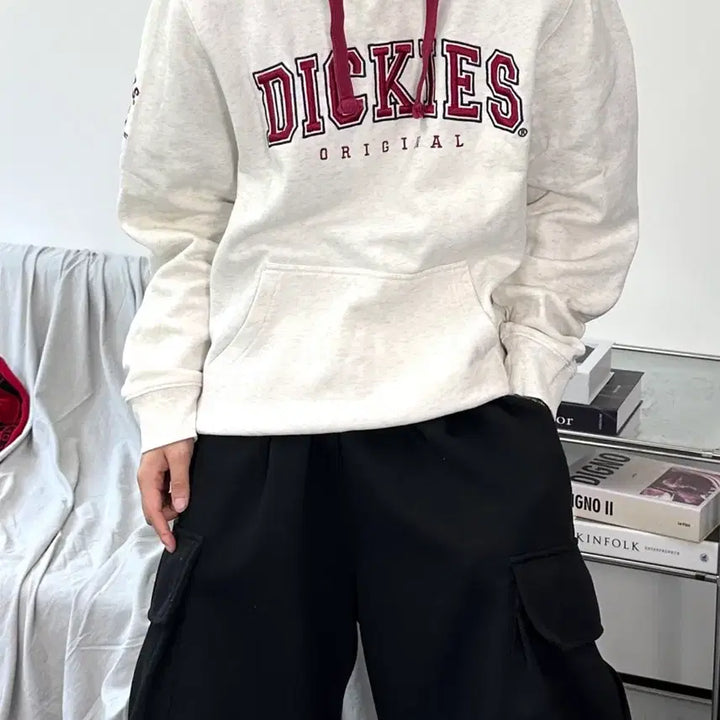 [BUNJANG] Dickies Oatmeal Spell Out Hoodie L / 디키즈 오트밀 스펠아웃 후드티 L