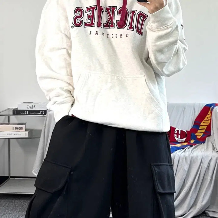 [BUNJANG] Dickies Oatmeal Spell Out Hoodie L / 디키즈 오트밀 스펠아웃 후드티 L