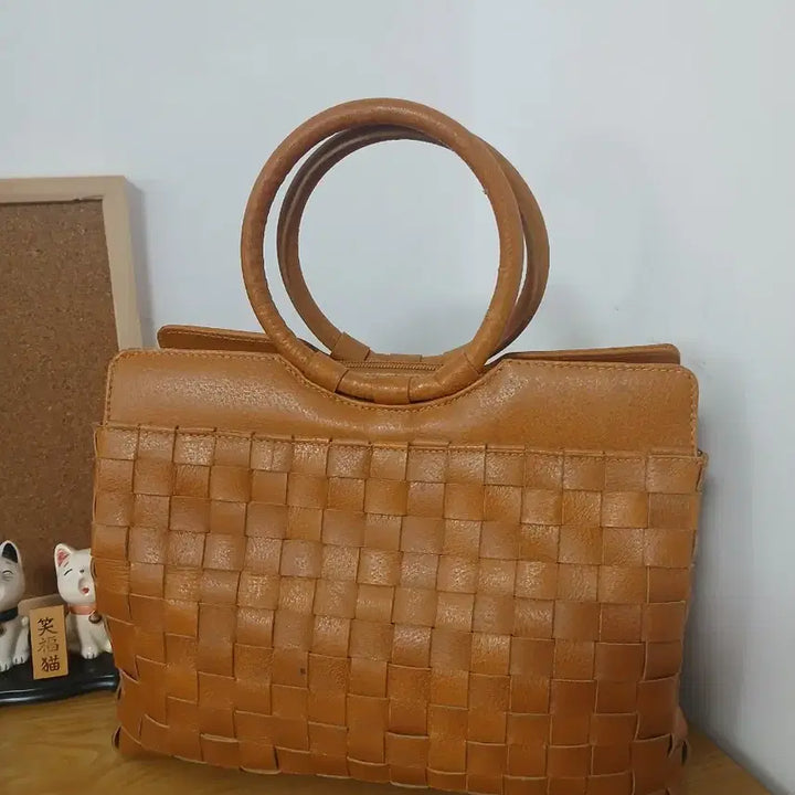 [BUNJANG] Capaf Handmade Leather Paisley Pattern Bag / 빈티지 ITALY capaf 핸드메이드 가죽 핸드백