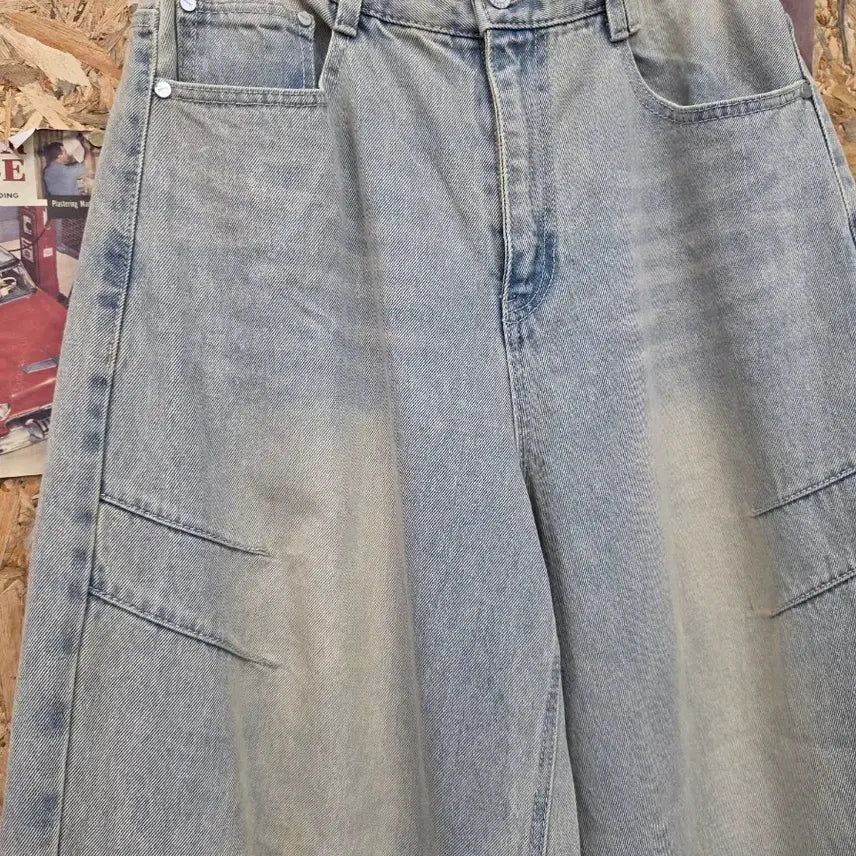 [BUNJANG] Dekate Washing Balloon Wide Denim Pants 30 / 데케트 워싱 벌룬 와이드 데님 팬츠 30