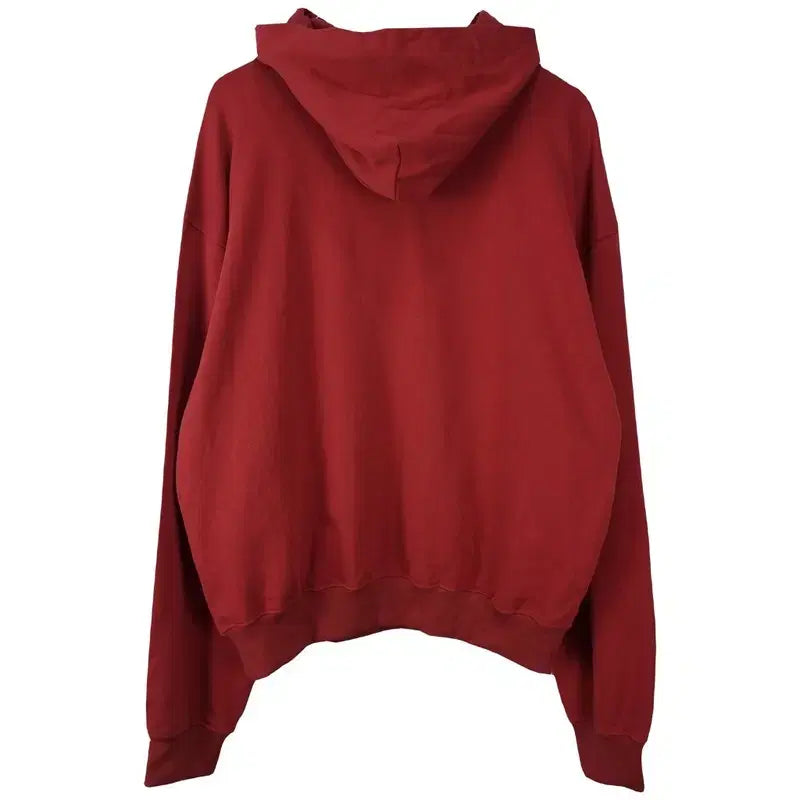 [BUNJANG] SATUR Logo Patch Oversized Hoodie Burgundy / (새상품)세터 로고 패치 오버핏 후드티 버건디 M20373
