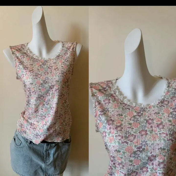 [BUNJANG] Thursday Island Floral Sleeveless Top / 써스데이아일랜드나시티
