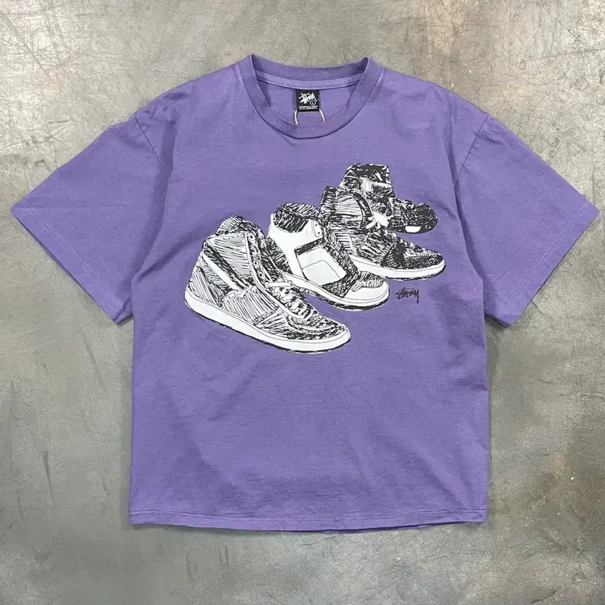 [BUNJANG] Stussy High Top Sketch Short Sleeve T-Shirt / 00s 스투시 하이탑 스케치 반팔 티셔츠
