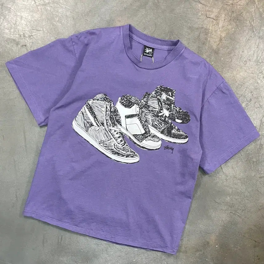 [BUNJANG] Stussy High Top Sketch Short Sleeve T-Shirt / 00s 스투시 하이탑 스케치 반팔 티셔츠