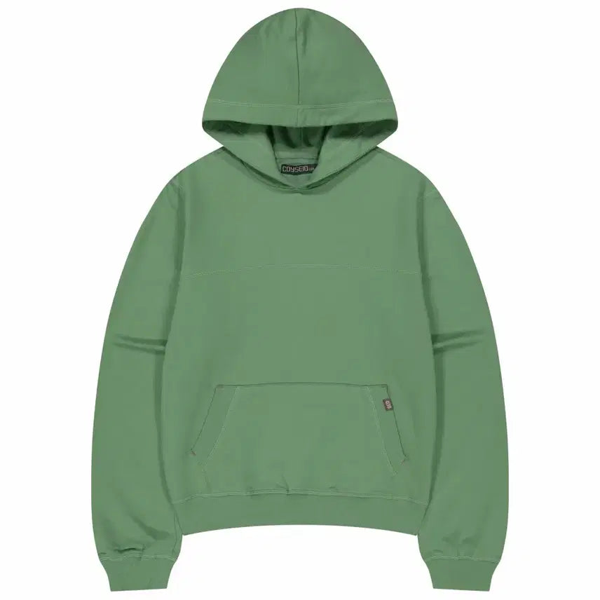 [BUNJANG] KOSEIO Coverstitch Hoodie Green S / 코이세이오 038 COVERSTITCH HOODIE GREEN S