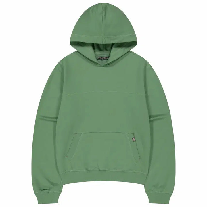 [BUNJANG] KOSEIO Coverstitch Hoodie Green S / 코이세이오 038 COVERSTITCH HOODIE GREEN S