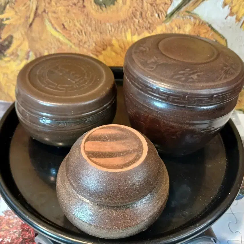 [BUNJANG] Onggi Lacquerware Box Set (Large/Medium/Small) / 옹기 옻칠 함 세트 (대/중/소)