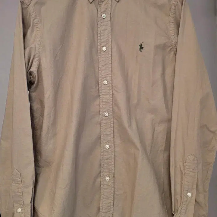 [BUNJANG] Polo Ralph Lauren Beige Oxford Shirt M Size / [M사이즈] 폴로 랄프로렌 베이지색 옥스포드 셔츠