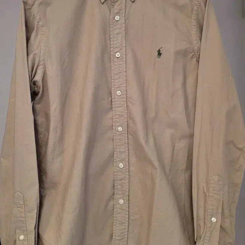 [BUNJANG] Polo Ralph Lauren Beige Oxford Shirt M Size / [M사이즈] 폴로 랄프로렌 베이지색 옥스포드 셔츠