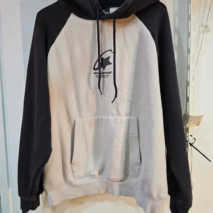 [BUNJANG] Nice Ghost Club Color Block Hoodie / <만원빈티지>나이스오스트클럽 배색 후드티