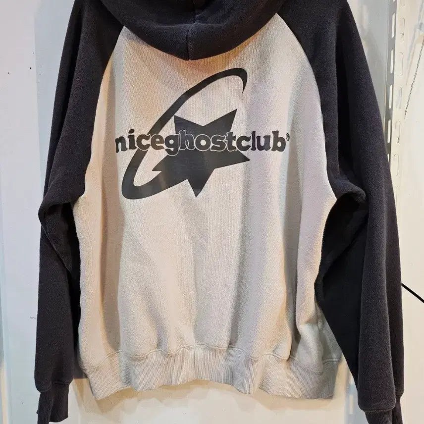 [BUNJANG] Nice Ghost Club Color Block Hoodie / <만원빈티지>나이스오스트클럽 배색 후드티