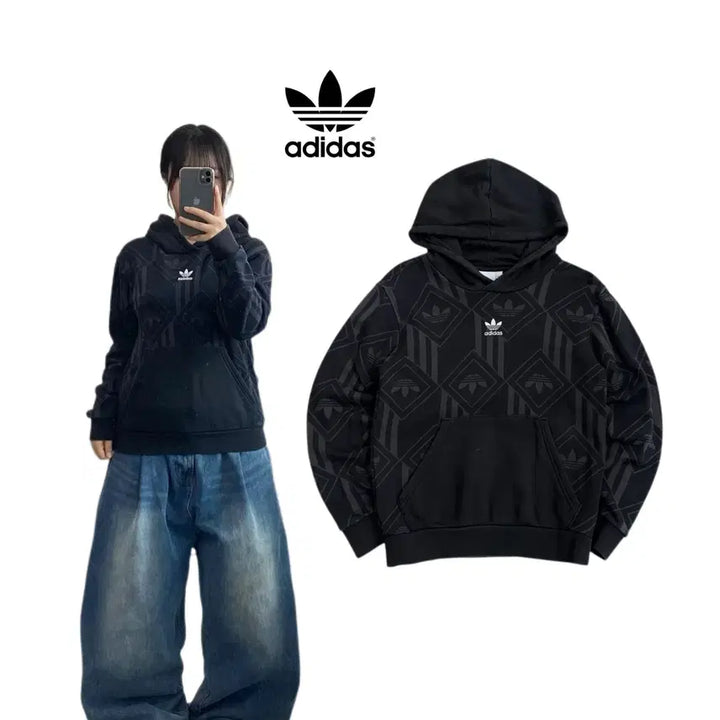 [BUNJANG] Adidas Firebird Hoodie Black / 아디다스 신형 파이어버드 후드티 블랙