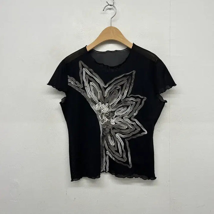 [BUNJANG] Vintage Arley Sheer Floral Mesh Top / Vintage JPN Sheer Top