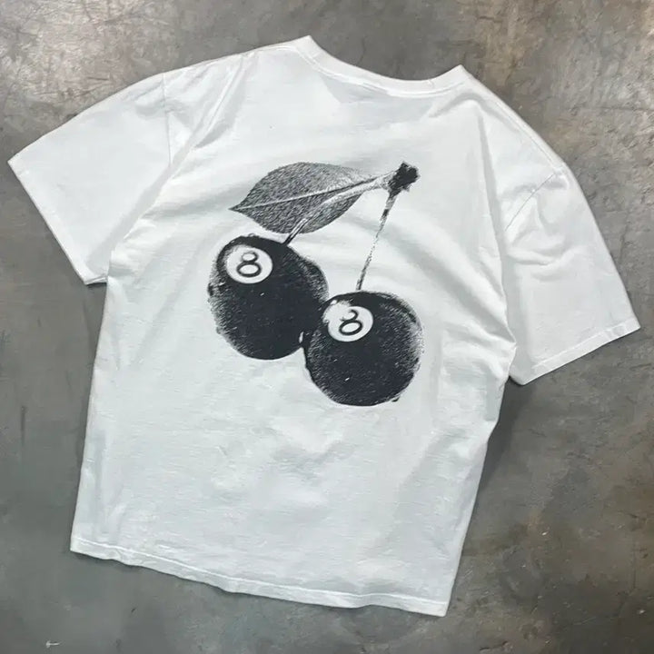 [BUNJANG] Stussy Eight Ball Cherries T-Shirt / 스투시 에잇볼 체리스 반팔 티셔츠