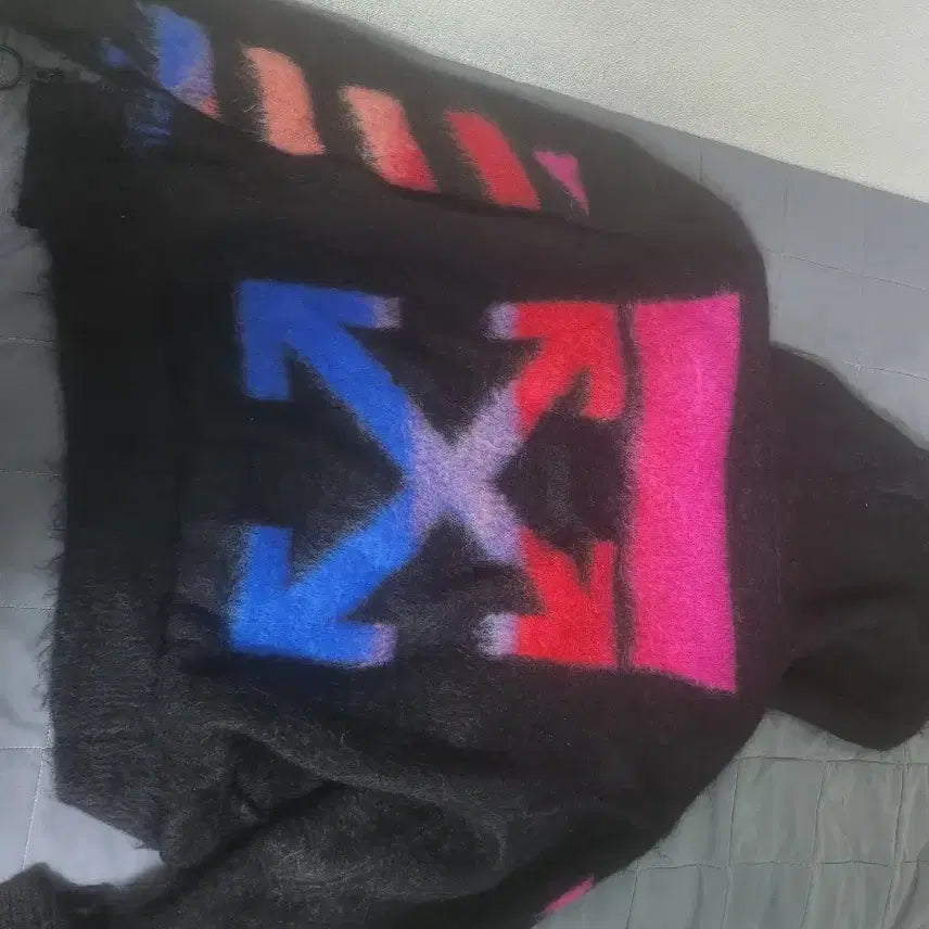 [BUNJANG] Off-White Mohair Zip-Up Hoodie / 오프화이트 모헤어 후드집업