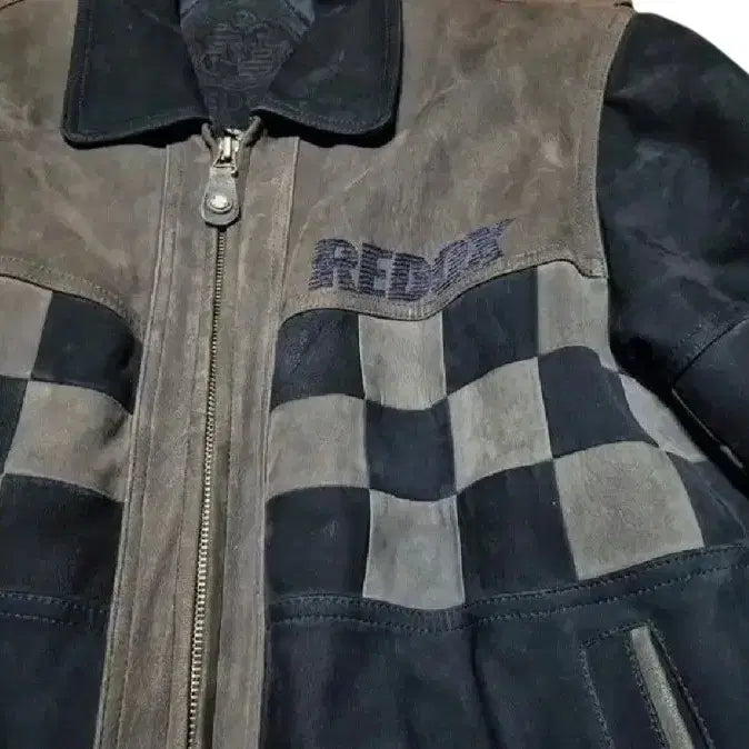 [BUNJANG] Reox Suede Patchwork Leather Bomber Jacket Black XL / [정품] Reox 스웨이드 패치워크 레더 블랙 봄버자켓 XL