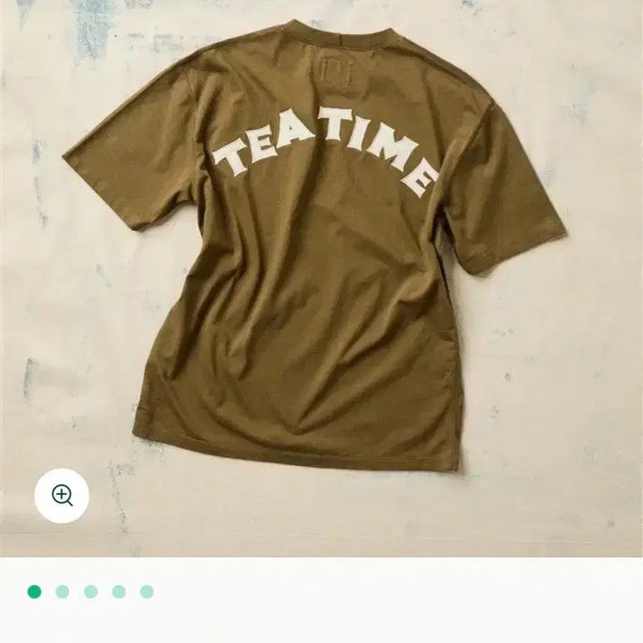 [BUNJANG] Drakes Olive Teatime Short Sleeve T-Shirt / [S] 드레익스 올리브 티타임 숏슬리브 하이킹 티셔츠