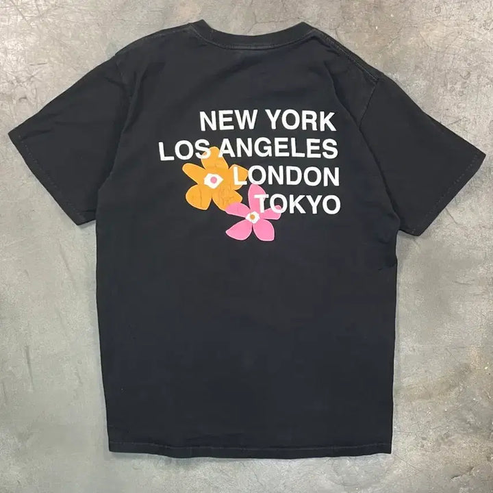 [BUNJANG] Stussy City Flower Short Sleeve T-Shirt / 스투시 시티 플라워 반팔 티셔츠