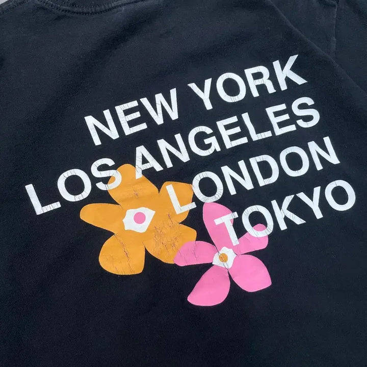 [BUNJANG] Stussy City Flower Short Sleeve T-Shirt / 스투시 시티 플라워 반팔 티셔츠