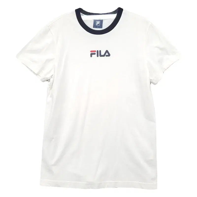[BUNJANG] Fila White Logo Short Sleeve T-Shirt (M) / 휠라 화이트 로고 반팔티 95(M)