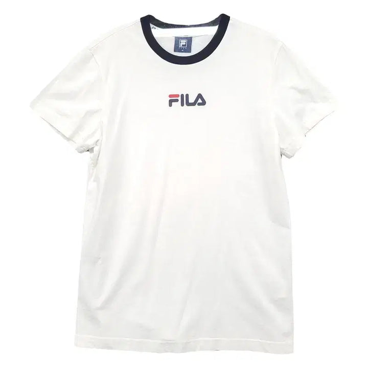 [BUNJANG] Fila White Logo Short Sleeve T-Shirt (M) / 휠라 화이트 로고 반팔티 95(M)