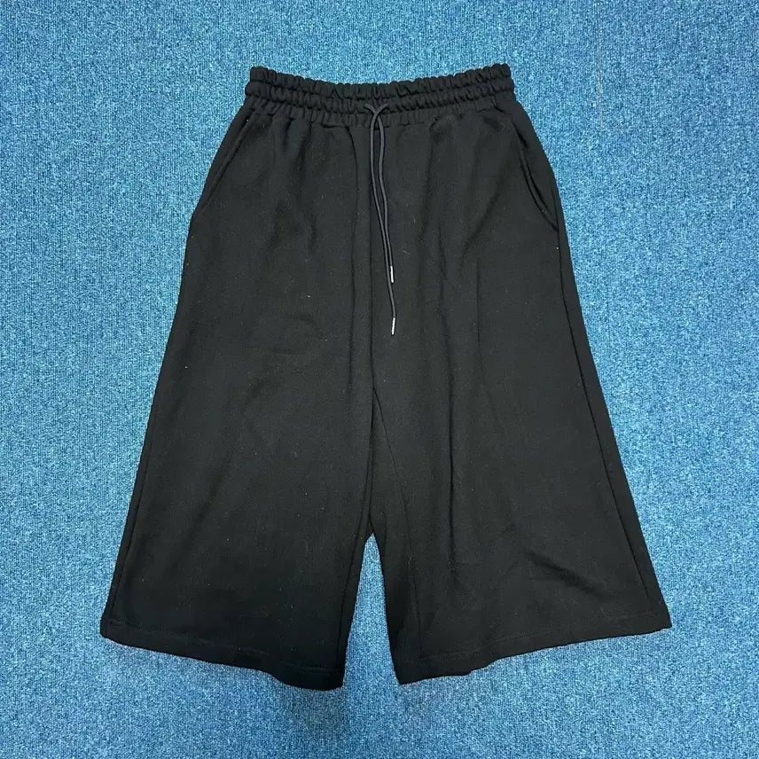 [BUNJANG] Dnsr Crucial Baggy Bermuda Sweatpants Black M / Dnsr 크루셜배기 버뮤다 스웨트 팬츠 블랙 M