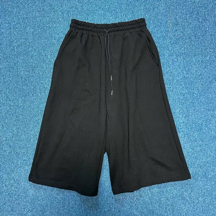 [BUNJANG] Dnsr Crucial Baggy Bermuda Sweatpants Black M / Dnsr 크루셜배기 버뮤다 스웨트 팬츠 블랙 M