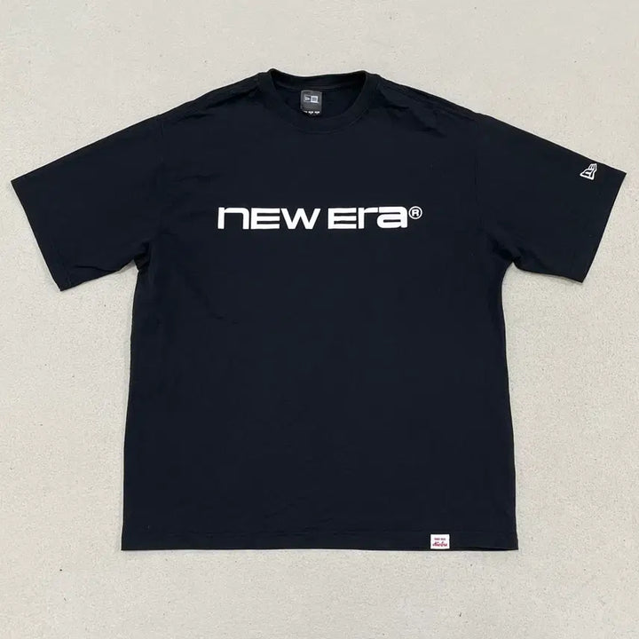 [BUNJANG] New Era Big Logo Cotton Round Short-Sleeve T-shirt / M 뉴에라 빅로고 코튼 라운드 반팔티셔츠 0428-1
