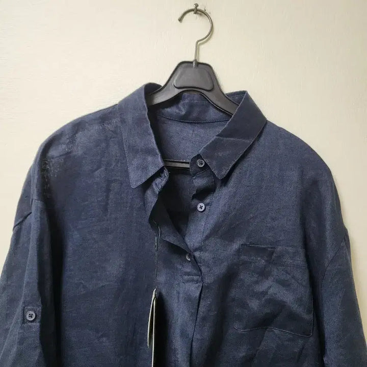 [BUNJANG] Michael Mastian Linen Shirt Navy Size 66 / 새상품 마이클마스티안 린넨 셔츠 66