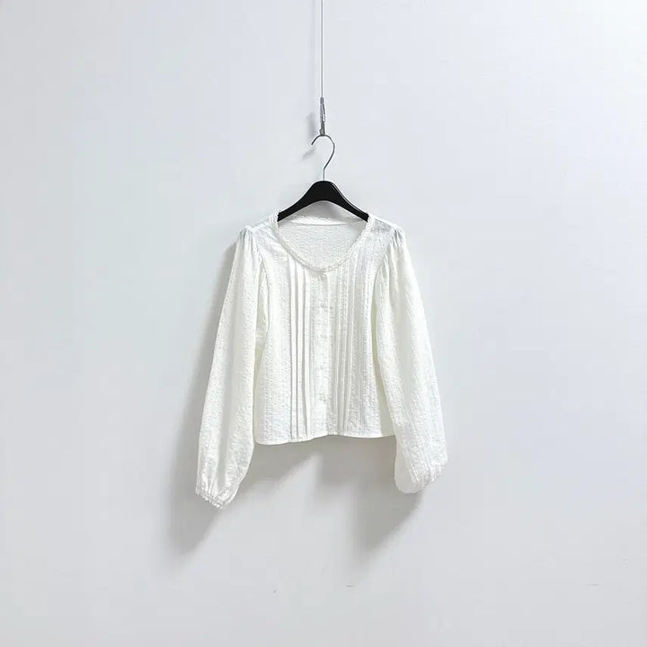 [BUNJANG] LIOVOUR Ivory Cotton Embroidery Blouse / liovour 아이보리 코튼 자수 블라우스