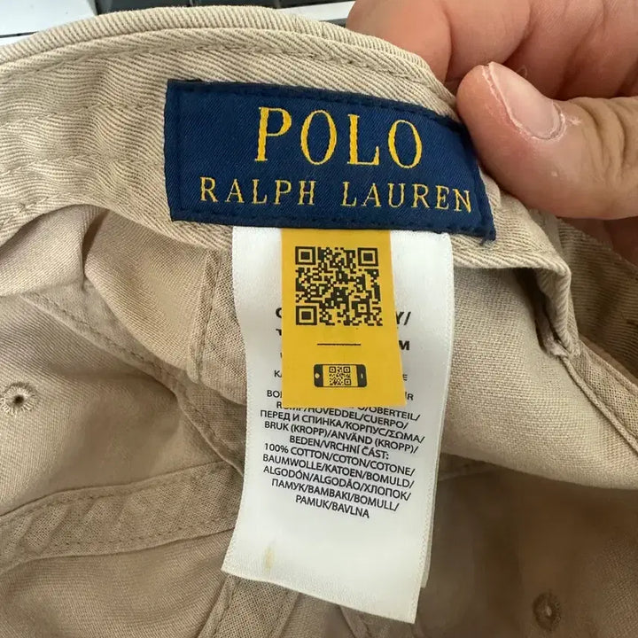 [BUNJANG] Polo Ralph Lauren Beige Cotton Baseball Cap / 폴로 랄프로렌 베이지 볼캡