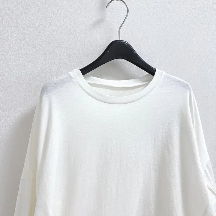 [BUNJANG] Cookie Shirring Loose Fit T-Shirt / 쿠키 아이보리 셔링 루즈핏 티셔츠