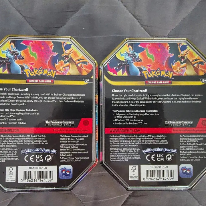 [BUNJANG] Pokemon TCG North American Mega Charizard X Tin Case / 북미 포켓몬 카드 Mega Charizard X 틴케이스