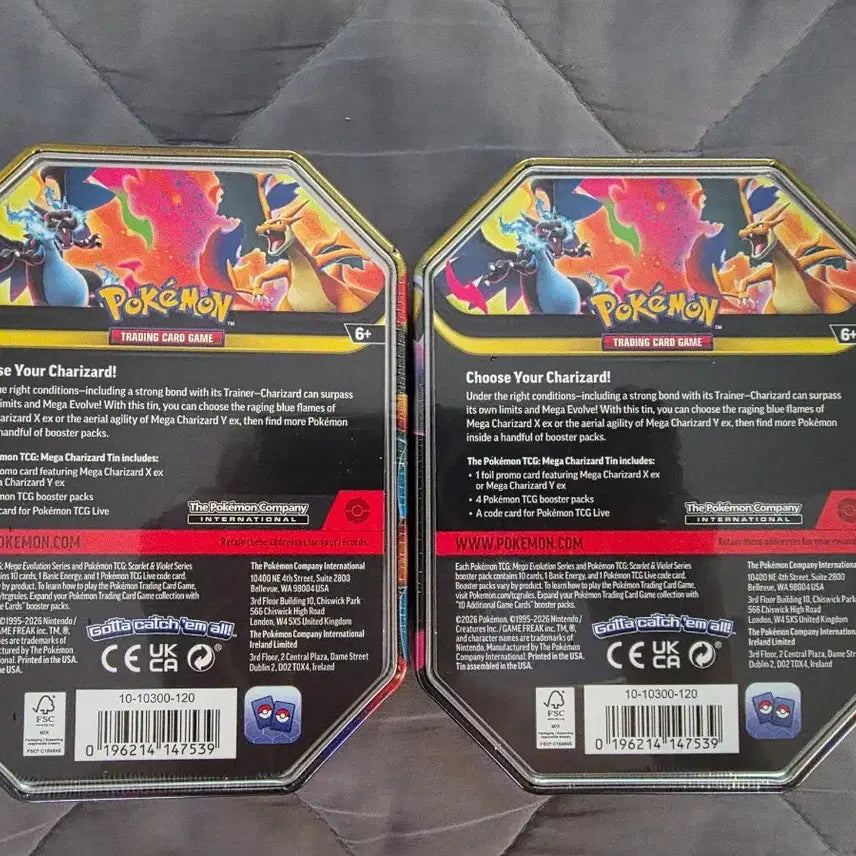 [BUNJANG] Pokemon TCG North American Mega Charizard X Tin Case / 북미 포켓몬 카드 Mega Charizard X 틴케이스