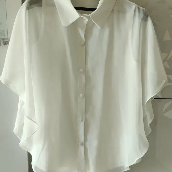 [BUNJANG] Kara Wing Shirring Chiffon Blouse / 카라 //날개서링쉬폰블라우스