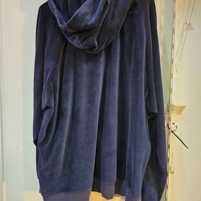 [BUNJANG] MMMG Velvet Hoodie Navy / <만원빈티지>MMMG 벨벳 후드티 네이비