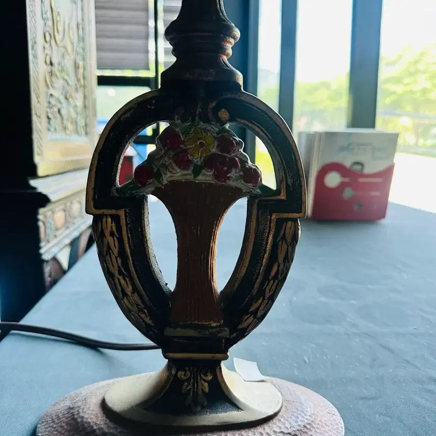 [BUNJANG] Antique Italian Stained Glass Table Lamp / 엔틱 이태리 스테인드글라스 빈티지 테이블 램프