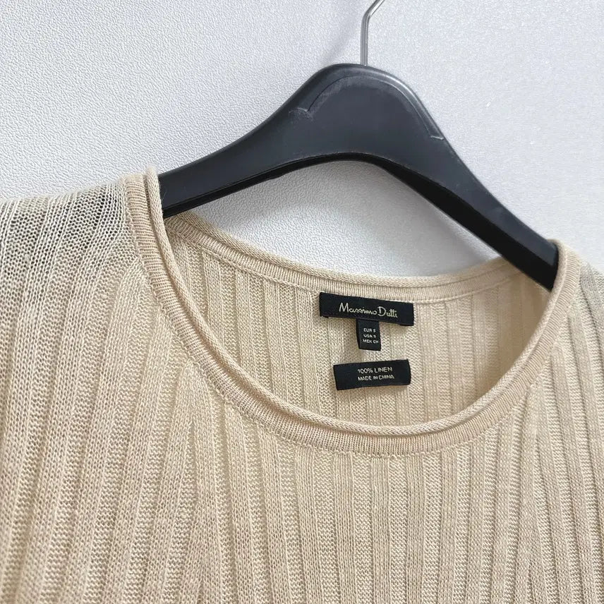 [BUNJANG] Massimo Dutti Linen Rib Knit S Size / 마시모두띠 린넨 리브 니트